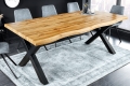 Stół do jadalni, blat w optyce dębu, metalowe nogi loft 180/87 cm FIORD