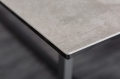 Szklany stół imitujący beton, metalowy stelaż, industrialny 200/100 cm PECAN