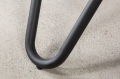 Okrągły stół ceramiczny, blat imitujący antracyt, metalowe nogi loft 120cm NEVIL