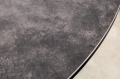 Okrągły stół ceramiczny, blat imitujący antracyt, metalowe nogi loft 120cm NEVIL