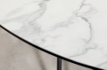 Okrągły stół ceramiczny, blat imitujący marmur, metalowe nogi loft 120cm NEVIL