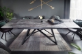 Ceramiczny stół rozkładany, blat imitujący skałę wulkaniczną, metalowe nogi 180-260 cm IKAR