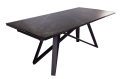 Ceramiczny stół rozkładany, blat imitujący grafit, metalowe nogi 180-260 cm IKAR