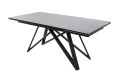 Ceramiczny stół rozkładany, blat imitujący beton, metalowe nogi 180-260 cm IKAR