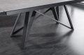 Ceramiczny stół rozkładany, blat imitujący beton, metalowe nogi 180-260 cm IKAR