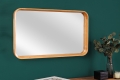 Prostokątne lustro w drewnianej ramie, dąb naturalny, retro 80/50 cm ARTI