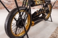 Industrialna konsola z drewna mango, motocyklowy design, metalowe nogi 185 cm ERCA
