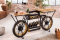 Industrialna konsola z drewna mango, motocyklowy design, metalowe nogi 185 cm ERCA
