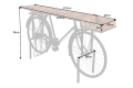 Industrialna konsola z drewna mango, rowerowy design, metalowe nogi 195 cm ERCA