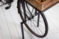 Industrialna konsola z drewna mango, rowerowy design, metalowe nogi 195 cm ERCA