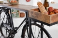 Industrialna konsola z drewna mango, rowerowy design, metalowe nogi 195 cm ERCA