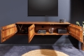 Szafka pod tv z egzotycznego drewna mango, wisząca 160 cm WENUS