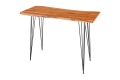Stół barowy z litego drewna akacjowego, metalowe nogi, loft 140 cm BOA