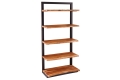 Regał z półkami z litego drewna akacjowego, metalowy stelaż, loft 178 cm BOA