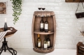 Półka beczka na wino, drewno jodłowe w kolorze naturalnym 79 cm VINE