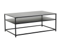Metalowy stolik kawowy, czarny, w stylu industrialnym 100/60 cm DIUNA