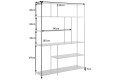 Regał metalowy, półki imitujące marmur, minimalistyczny design 185/135 cm SEKEND