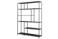 Regał metalowy, półki imitujące marmur, minimalistyczny design 185/135 cm SEKEND
