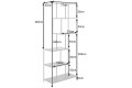 Regał metalowy, półki imitujące marmur, minimalistyczny design 185/77 cm SEKEND