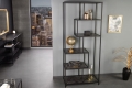 Regał metalowy, półki imitujące marmur, minimalistyczny design 185/77 cm SEKEND