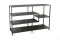 Regał metalowy, półki imitujące marmur, minimalistyczny design 115/80 cm SEKEND