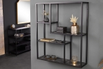 Połka wisząca metalowa, półki imitujące marmur, minimalistyczny design 75/91 cm SEKEND