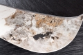 Ceramiczny stolik kawowy, obrotowy blat imitujący kamień, metalowa podstawa COSMA II