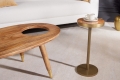 Stolik kawowy z drewna mango, metalowe okucia w kolorze złotym 110 cm CASANDRA