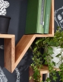 Unikalne półki z litego drewna akacjowego, zestaw 2 sztuk, naturalny kolor BLOOM