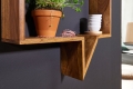 Unikalne półki z litego drewna sheesham, zestaw 2 sztuk, naturalny kolor BLOOM