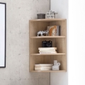 Wisząca półka narożna w kolorze dąb sonoma, w stylu skandynawskim 30/60 cm RONNY