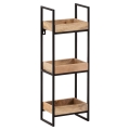 Półka z litego drewna mango na metalowym stelażu, naturalny kolor drewna 77 cm ROKI LOFT