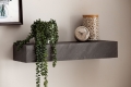 Półka z drewna mango imitująca kamień, minimalistyczny design, czarna 60 cm TOEN