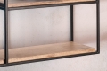 Półka ścienna z litego drewna mango, metalowy stelaż, w przemysłowym stylu 40/60 cm EMIK