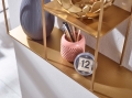 Metalowa półka ścienna w złotym kolorze, w stylu nowoczesnym 68/68 cm SAMANTHA