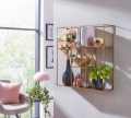 Metalowa półka ścienna w złotym kolorze, w stylu nowoczesnym 68/68 cm SAMANTHA