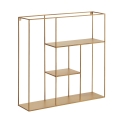 Metalowa półka ścienna w złotym kolorze, w stylu nowoczesnym 68/68 cm SAMANTHA