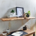 Półka z litego drewna akacjowego, naturalna krawędź drzewa 100 cm boho COLIN