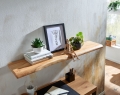 Półka z litego drewna akacjowego, naturalna krawędź drzewa 120 cm boho COLIN