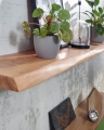Półka z litego drewna akacjowego, naturalna krawędź drzewa 140 cm boho COLIN