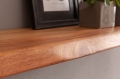 Półka z litego drewna akacjowego, naturalna krawędź drzewa 80 cm boho COLIN
