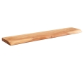 Półka z litego drewna akacjowego, naturalna krawędź drzewa 80 cm boho COLIN