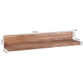 Półka ścienna z litego drewna akacjowego, w stylu boho 110 cm COLETTE