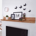 Półka ścienna z litego drewna akacjowego, w stylu boho 80 cm COLETTE