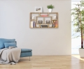 Regał wiszący w kolorze jasnego drewna, minimalistyczny design 85x47,5 cm ULLA