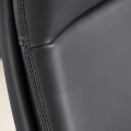 Fotel biurowy obrotowy, tapicerka ze sztucznej skóry w kolorze czarnym LUCY