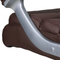 Krzesło biurowe obrotowe, tapicerka ze sztucznej skóry w kolorze brązowym OLAF