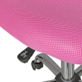 Dziecięcy fotel obrotowy w kolorze różowym, aluminiowy stelaż SETH