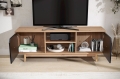 Szafka RTV w kolorze dębu, metalowe nogi minimalistyczny design 150 cm CHLOE