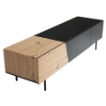 Szafka RTV w kolorze dębu, metalowe nogi, nowoczesny design 150 cm ARCANA